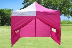 Delta Canopy F Model 10'x10' Pink White - Pop Up Tent Pro Pop Up Tents