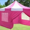 Delta Canopy F Model 10'x10' Pink White - Pop Up Tent Pro Pop Up Tents