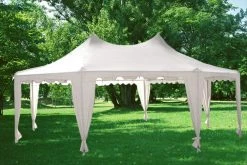 Delta Canopy Poly Decagonal 29'x21' White - Party Tent Party Tents