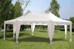 Delta Canopy Poly Octagonal 22'x16' White - Party Tent