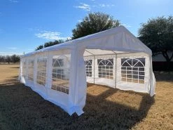Deltacanopy PE Party Tent 26'x13' - White PE/Polyester Party Tents