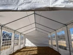 Deltacanopy PE Party Tent 26'x13' - White PE/Polyester Party Tents