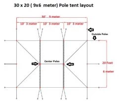 Delta Canopy Party Tents PVC Pole Tent 30'x20'