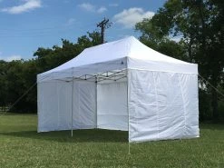 Delta Canopy F/S Model 10'x20' White - Pop Up Tent Pro With Solid Walls Pop Up Tents