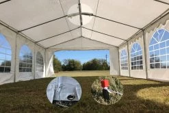 Delta Canopy Party Tents PE Party Tent 32'x16' With Waterproof Top - White