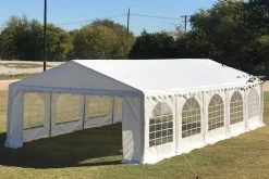 Delta Canopy Party Tents PE Party Tent 32'x16' With Waterproof Top - White