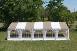 Deltacanopy Party Tents Budget PVC Party Tent 32'x16' - Blue, Green, Red, Sand, Yellow