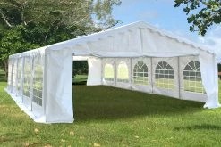 Delta Canopy Party Tents Budget PVC Party Tent 32'x20' - White