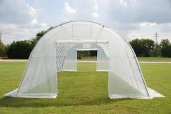 Delta Canopy Greenhouse 33'x13' Clear With Sun Shade Cover