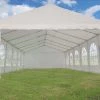 Delta Canopy PE Party Tent 40'x16' With Waterproof Top - White Party Tents