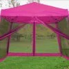 Delta Canopy 8'x8'/10'x10' Pink - Slant Leg W Net - Pop Up Tent