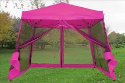 Delta Canopy 8'x8'/10'x10' Pink - Slant Leg W Net - Pop Up Tent