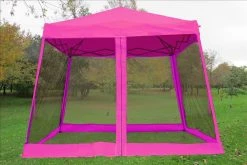 Delta Canopy 8'x8'/10'x10' Pink - Slant Leg W Net - Pop Up Tent