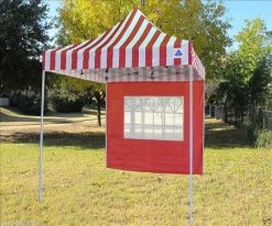 Delta Canopy 8'x8' Red Stripe - Pop Up Tent Basic Pop Up Tents