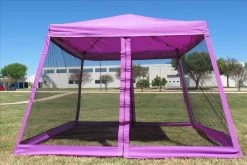 Delta Canopy 8'x8'/10'x10' Purple - Slant Leg W Net - Pop Up Tent
