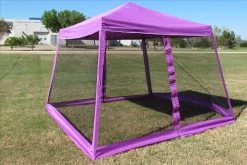 Delta Canopy 8'x8'/10'x10' Purple - Slant Leg W Net - Pop Up Tent