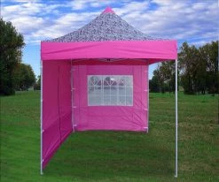 Delta Canopy 8'x8' Pink Zebra - Pop Up Tent Basic Pop Up Tents
