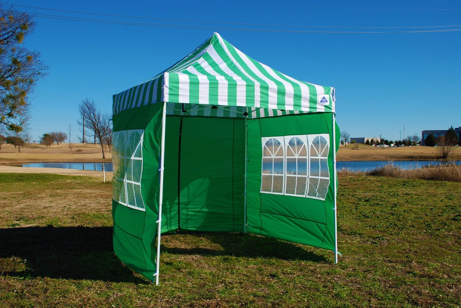Delta Canopy 8'x8' Green Stripe - Pop Up Tent Basic Pop Up Tents 1 Delta Canopy 8'x8' Green Stripe - Pop Up Tent Basic Pop Up Tents