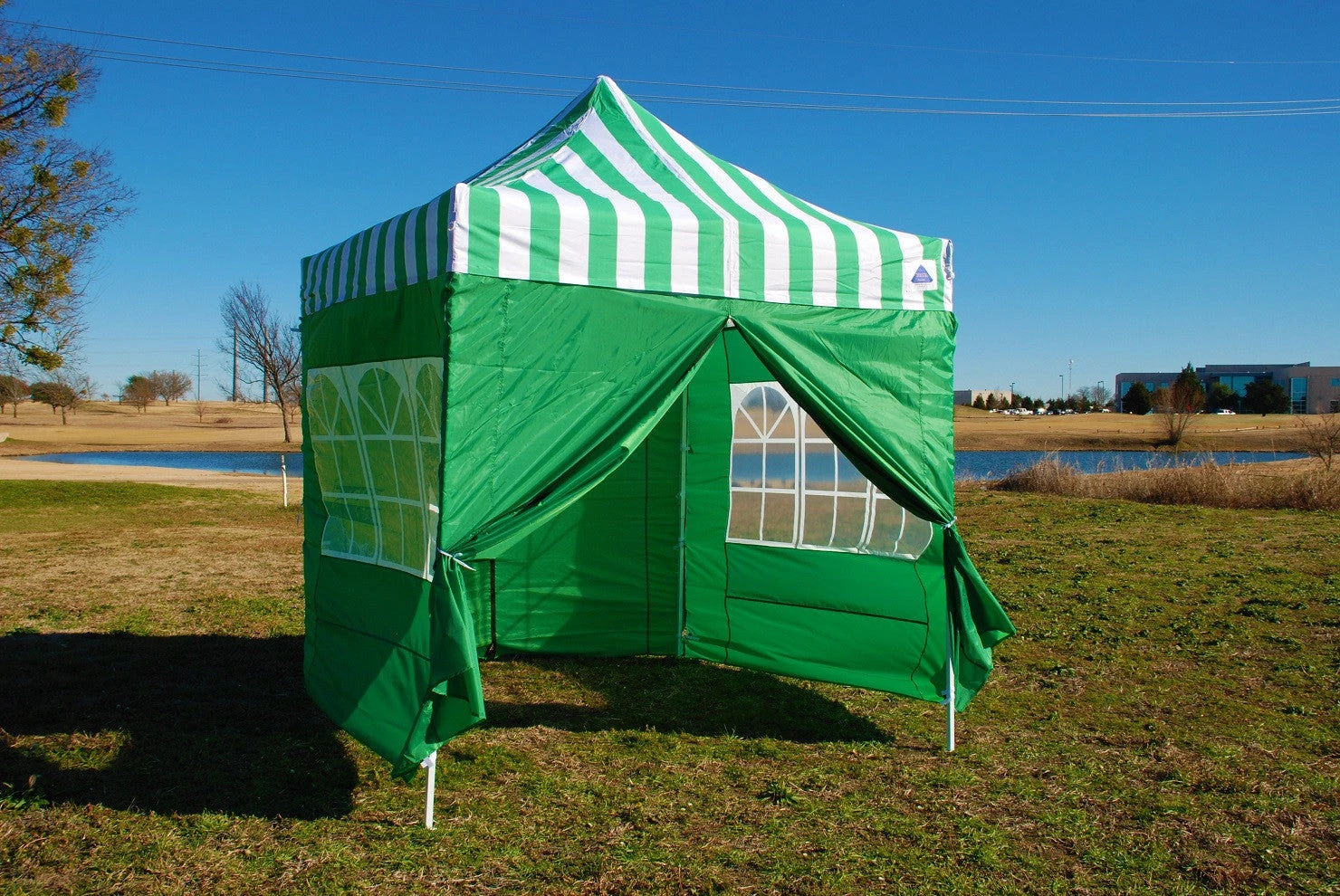 Delta Canopy 8'x8' Green Stripe - Pop Up Tent Basic Pop Up Tents 8 Delta Canopy 8'x8' Green Stripe - Pop Up Tent Basic Pop Up Tents