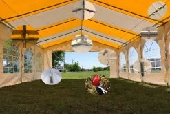 Deltacanopy Party Tents Budget PVC Party Tent 32'x16' - Blue, Green, Red, Sand, Yellow