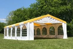 Deltacanopy Party Tents Budget PVC Party Tent 32'x16' - Blue, Green, Red, Sand, Yellow
