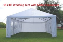 Delta Canopy Party Tents PE Tent 10'x30', 12'x30' & 15'x30' - Metal Connectors