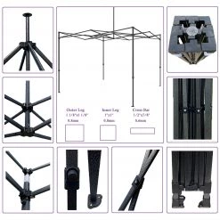 Delta Canopy Pop Up Tents D Model 10'x10' - Pop Up Tent Canopy Shelter Shade With Weight Bags And Storage Bag