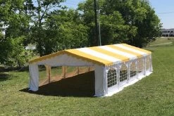 Deltacanopy Party Tents Budget PVC Party Tent 32'x16' - Blue, Green, Red, Sand, Yellow
