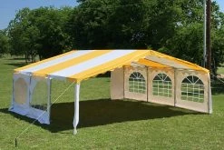 Delta Canopy Party Tents Budget PVC Party Tent 20'x20' - Blue, Green, Red, Sand, Yellow