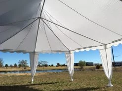 Delta Canopy Poly Decagonal 29'x21' White - Party Tent Party Tents