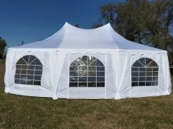 Delta Canopy Poly Decagonal 29'x21' White - Party Tent Party Tents
