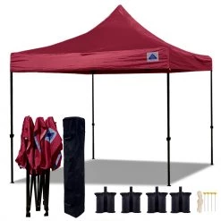 Delta Canopy Pop Up Tents D Model 10'x10' - Pop Up Tent Canopy Shelter Shade With Weight Bags And Storage Bag