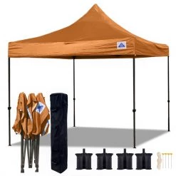 Delta Canopy Pop Up Tents D Model 10'x10' - Pop Up Tent Canopy Shelter Shade With Weight Bags And Storage Bag