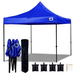 Delta Canopy Pop Up Tents D Model 10'x10' - Pop Up Tent Canopy Shelter Shade With Weight Bags And Storage Bag