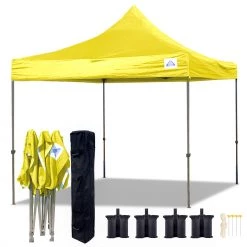 Delta Canopy Pop Up Tents D Model 10'x10' - Pop Up Tent Canopy Shelter Shade With Weight Bags And Storage Bag