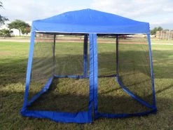 Delta Canopy 8'x8'/10'x10' Blue - Slant Leg W Net - Pop Up Tent