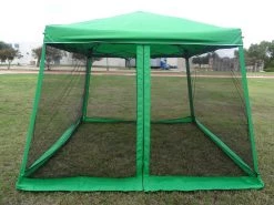 Delta Canopy 8'x8'/10'x10' Green - Slant Leg W Net - Pop Up Tent