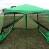 Delta Canopy 8'x8'/10'x10' Green - Slant Leg W Net - Pop Up Tent